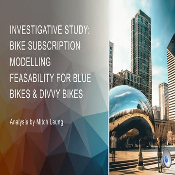 Investigative Study: Bike Subscription Modelling