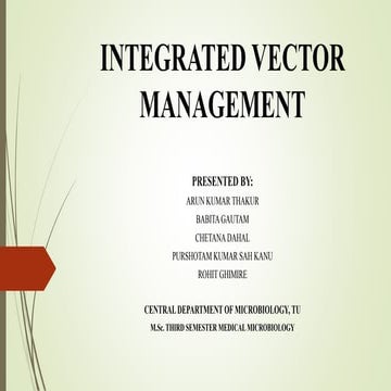 Integrated vector management