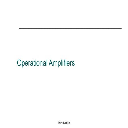 Operational Amplifiers 