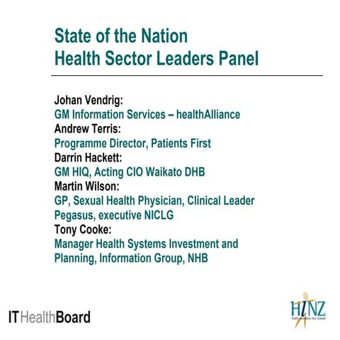 State of the Nation: Health Sector Leaders Panel