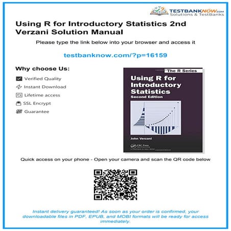 Comprehensive Solution Manual for Using R in Introductory Statistics ...