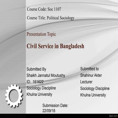 Civil Service in Bangladesh.ppt