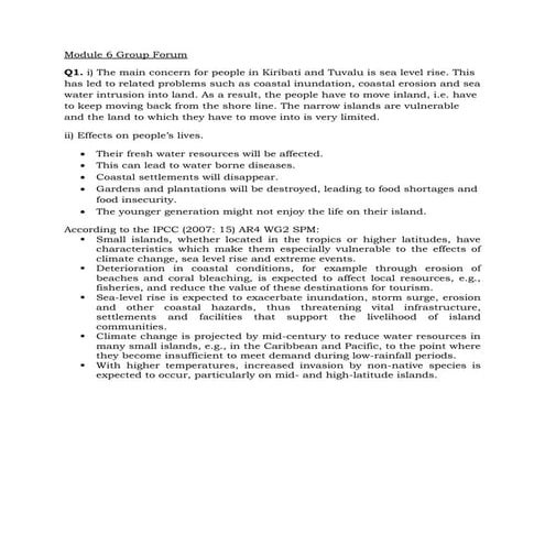 Module 6 Group Forum