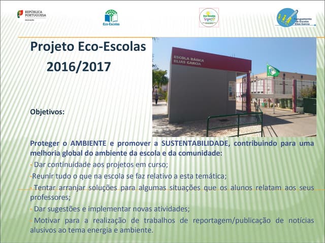 Atividades e Projetos | Eco-Escolas 2016/17