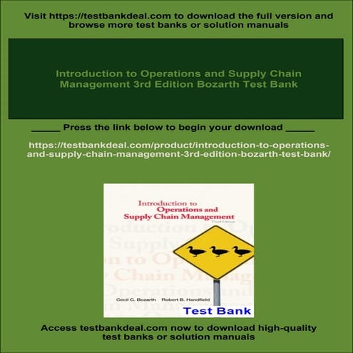 Introduction to Operations and Supply Chain Management 3rd Edition ...