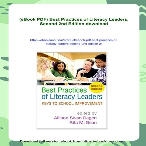(eBook PDF) Best Practices of Literacy Leaders, Second 2nd Edition | PDF