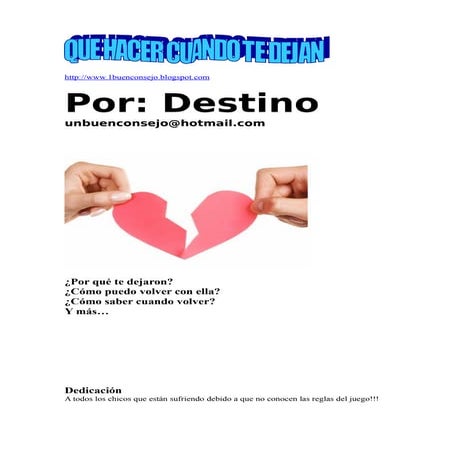 Reporte 5 Errores al Enamorar a un Hombre | PDF
