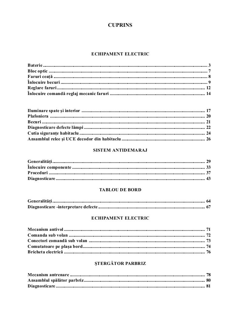 Dacia Solenza Service Manual