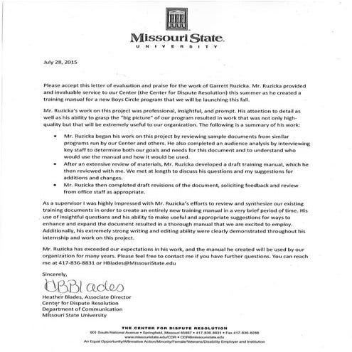 Letter of Recommendation | PDF