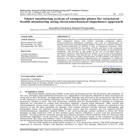 Smart monitoring system of composite plates for structural health ...