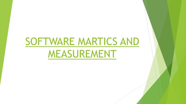 Software matrics and measurement