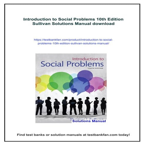 Introduction to Social Problems 10th Edition Sullivan Solutions Manual ...