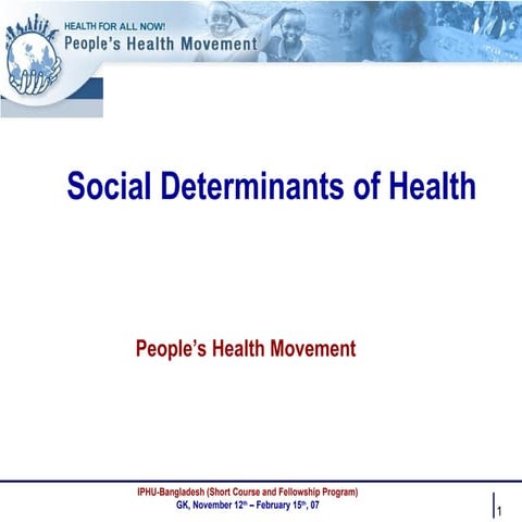 FINAL PPT  Social Determinants of Health