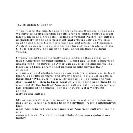 162 Brendon OConnor when youre the smaller and poorer co.docx