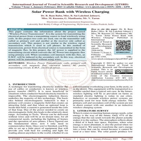 Solar Power Bank with Wireless Charging