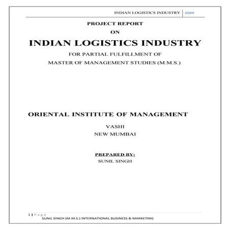 16319859 Indian Logistics Industry
