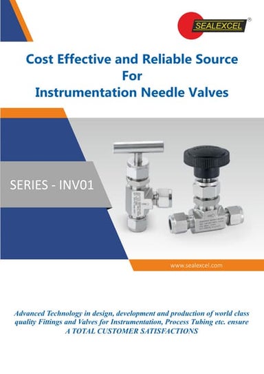 Instrumentation Needle Valves | Sealexcel