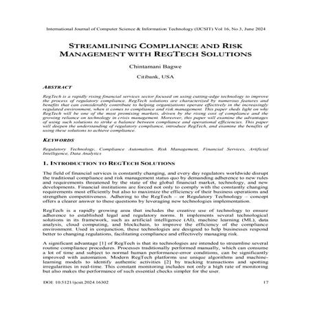 Streamlining Compliance and Risk Management with RegTech Solutions