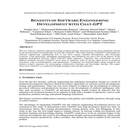 Benefits of Software Engineering Development with Chat-GPT