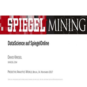 SpiegelMining – Data Science auf Spiegel Online 