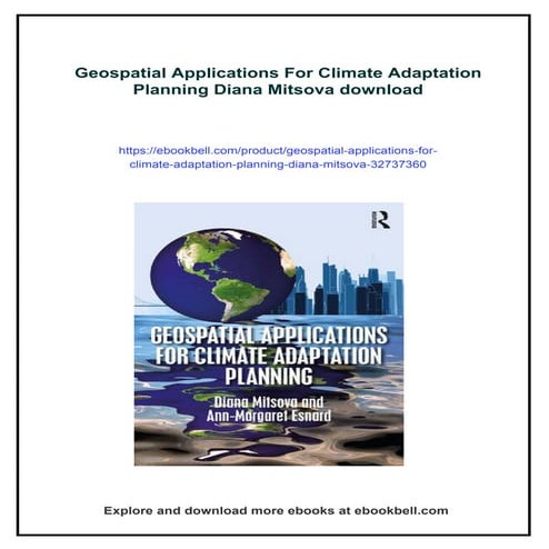 Geospatial Applications For Climate Adaptation Planning Diana Mitsova | PDF