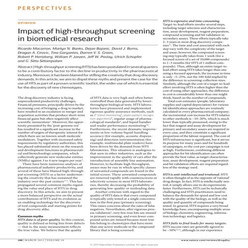 NRDD-Impact of HTS-2011