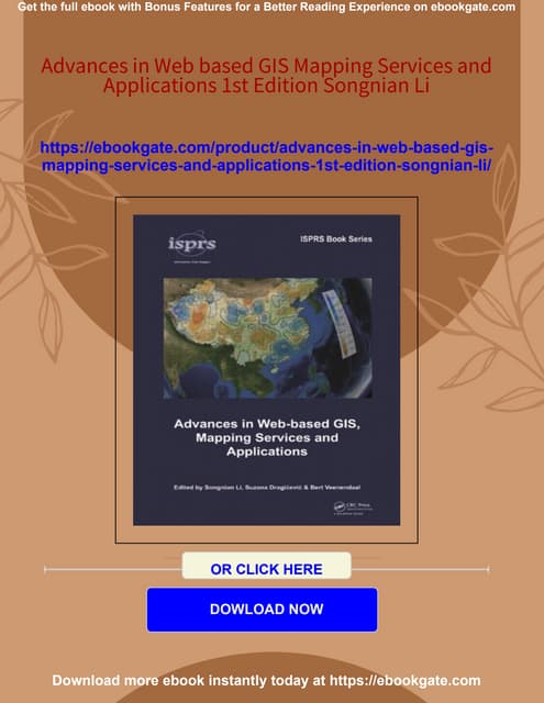 Advances in Web based GIS Mapping Services and Applications 1st Edition Songn...
