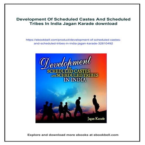 Development Of Scheduled Castes And Scheduled Tribes In India Jagan ...