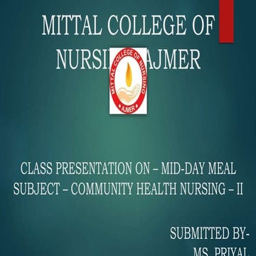 MID-DAY MEAL programme