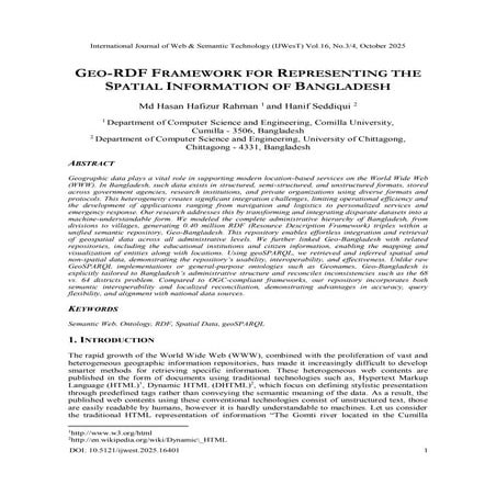 Geo-RDF Framework for Representing the Spatial Information of Bangladesh
