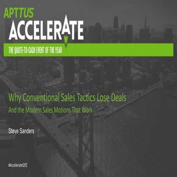 Why Conventional Sales Tactics Kill Deals (and the Modern Sales Motion that W...