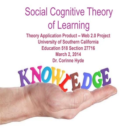 Social Cognitive Theory Application Product 3