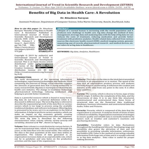 Benefits of Big Data in Health Care A Revolution