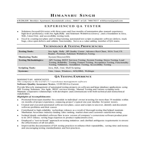 Himanshu Latest Resume