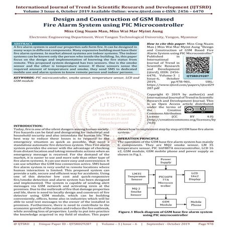 Design and Construction of GSM Based Fire Alarm System using PIC Microcontroller