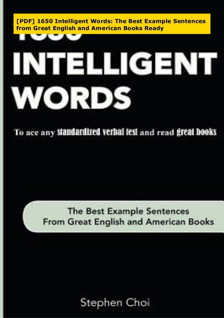 [PDF] 1650 Intelligent Words The Best Example Sentences from Great E…
