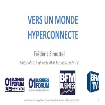 Keynote: Tech, Trust, and Transformation - Paris Identity Summit 2016