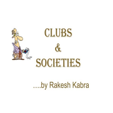 Accounting for Clubs and Societies