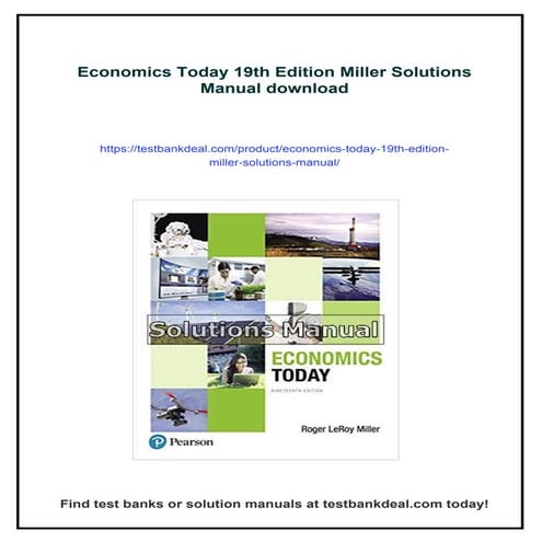 Economics Today 19th Edition Miller Solutions Manual