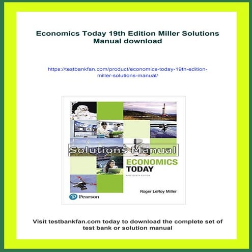 Economics Today 19th Edition Miller Solutions Manual | PDF