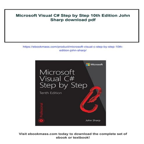 Microsoft Visual C# Step by Step 10th Edition John Sharp