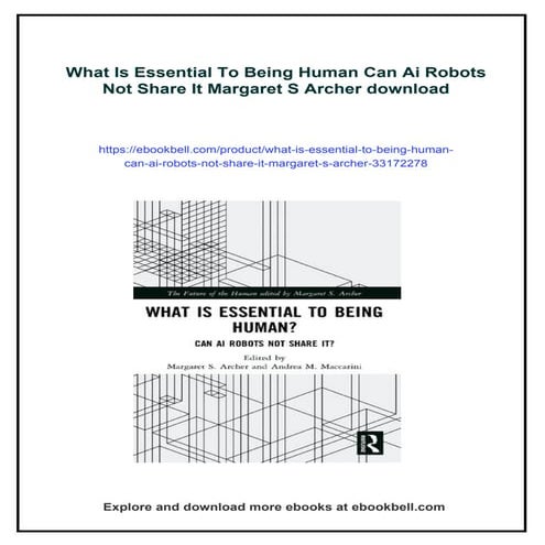 What Is Essential To Being Human Can Ai Robots Not Share It Margaret S ...