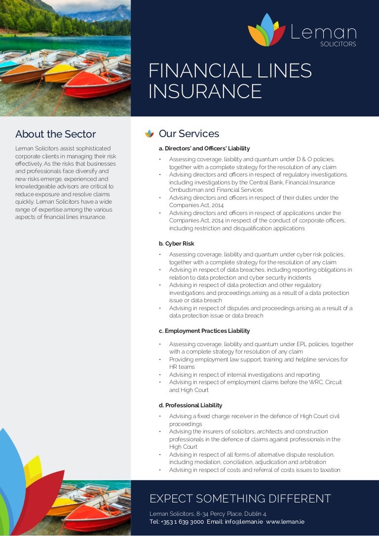 FINANCIAL LINES INSURANCE