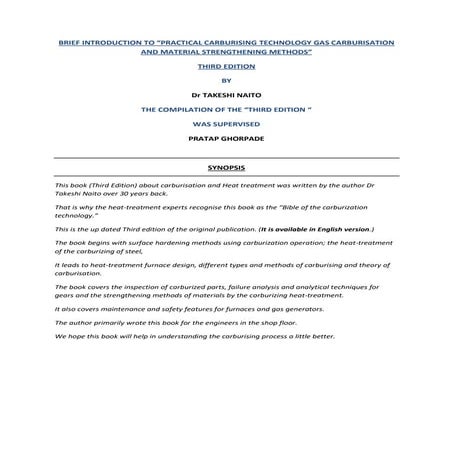 BRIEF INTRODUCTION TO PRACTICAL CARBURISNG_EDITED