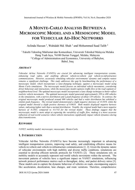 A Monte-Carlo Analysis between a Microscopic Model and a Mesoscopic Model for...
