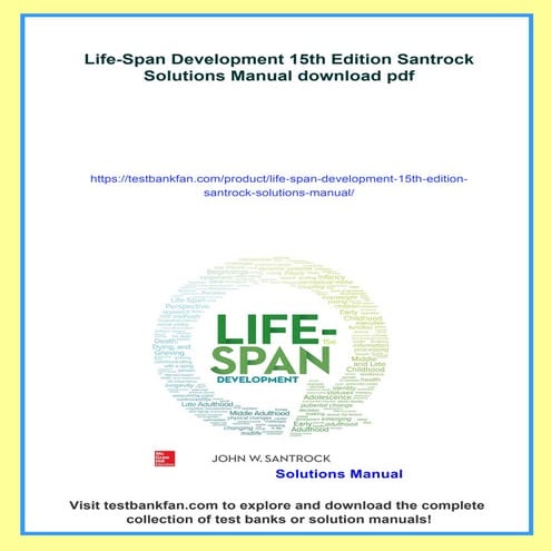 Essentials of Life Span Development 4th Edition Santrock Solutions ...