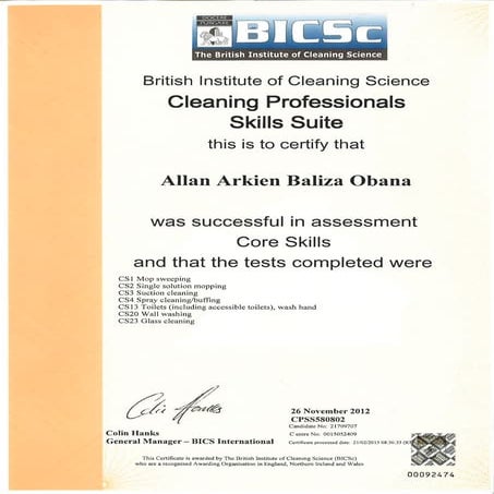 BICSc Associate Member | PDF