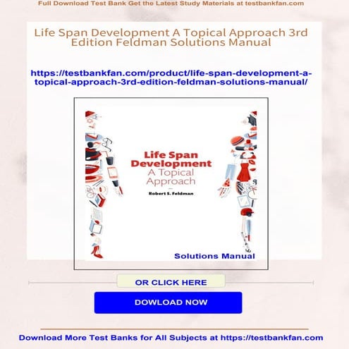 Life Span Development A Topical Approach 3rd Edition Feldman Solutions Manual
