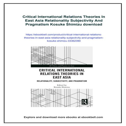 Critical International Relations Theories In East Asia Relationality ...