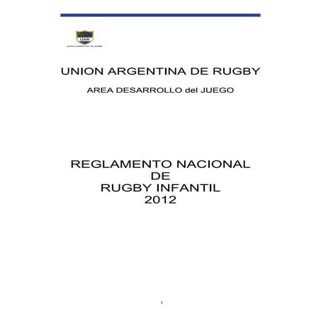Reglamento Rugby infantil 2012 U.A.R.